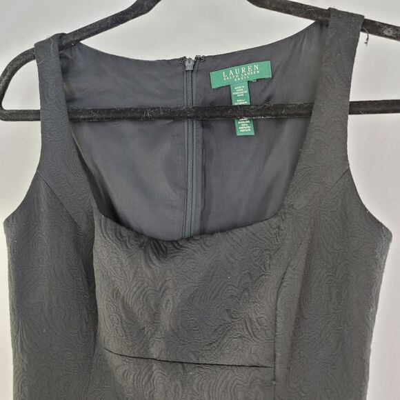 Lauren Ralph Lauren black damask wiggle dress - Picture 6 of 7